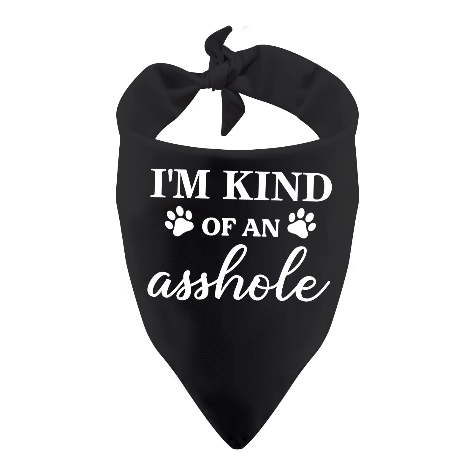 1 Piece I'm Kind of an Asshole Dog Bandana Funny Dog Scarf Rude Dog Bandana (I'm Kind of an Asshole)