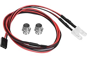 2PCS High Simulation Headlights LED Lights for RC Car Vehicle Long Service Life for Hobbyists (No. 9 Light White Light)