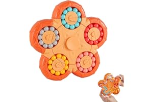 YUDANSI Magic Bean Puzzle Toy, Rotating Magic Bean & Fidget Cube 2-in-1, Rotating Magical Cube Fidgets Gift for Kids Boys Girls Age 3+, 5-7, 8-12, Brain Teaser Fingertip Toys for Teens Adults