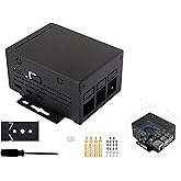 Metal Case for Raspberry Pi 5, Support Add Pi 5 Active Cooler & Pi5 POE HAT & PCIe to M.2 HAT+ & PCIe to M.2 Board Most Hats/