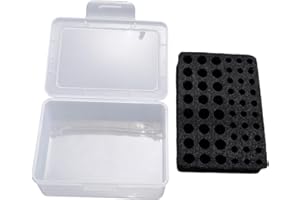 Baoblaze Battery Storage Case AA AAA Holder Carrier Holds 30 AAA 24x AA Portable Organizer Case with Foam for Outside Home Tr