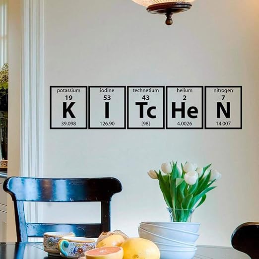 Jiushivr Tabla Periodica De Elementos Etiqueta De Vinilo Etiqueta