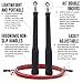 Speed Jump Rope by Emerge Premium Aluminum Speed Rope For Cross Training 10X Your Double Under Training for Maximum Endurance Fully Adjustable 360° Swivel Ball Bearing with Comfortable Handles