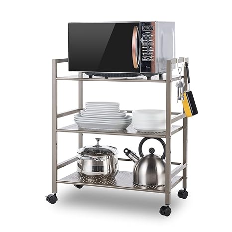Tubo Cuadrado de ensanche 3/4/5 Tier Rack Carro de Cocina ...