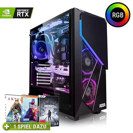 Megaport High End Gaming PC Intel Core i7-8700 • Nvidia GeForce RTX2060 6GB • 480 GB SSD • 16GB DDR4 • Windows 10 • WLAN • Ga