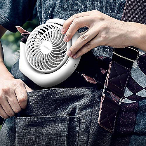 Battery Fan, Leanking Rechargeable Fan Portable Handheld Personal Mini USB Fan with 3600mAh Battery 4-13 Hours,USB Desk Fan with 3 speeds, Strong Wind, Quiet Operation Cooling for Home, Office Travel - Thumbnail 6
