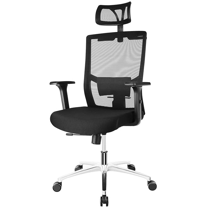 title=FIXKIT Sedia da Ufficio Ergonomica,Sedia con Rotelle Girevole a 360 °,Sedia da