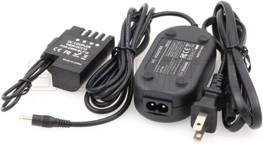 SZRMCC DMW-AC8 AC Adapter and DMW-DCC12 DC Coupler Dummy Battery for Panasonic DMC GH5 GH4 GH3 Camera - Image 5