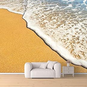 Wall Mural Romantic Beach Removable Wallpaper Wall Sticker for Bedroom Living Room - 66x96 inches