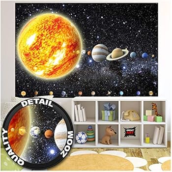 Amazoncom Childrens Room Mural Solar System Wall