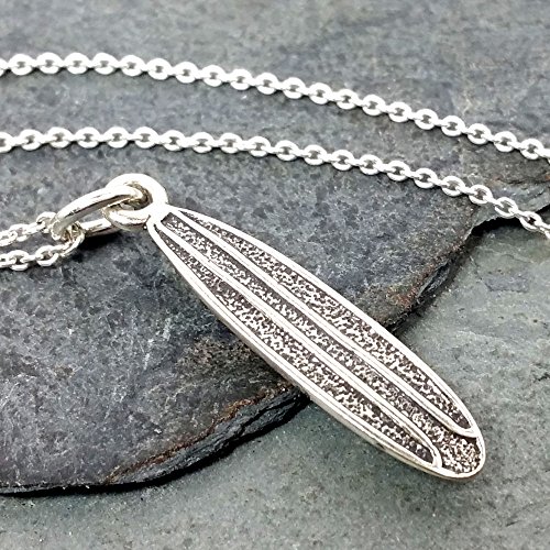 Surfboard Necklace - 925 Sterling Silver