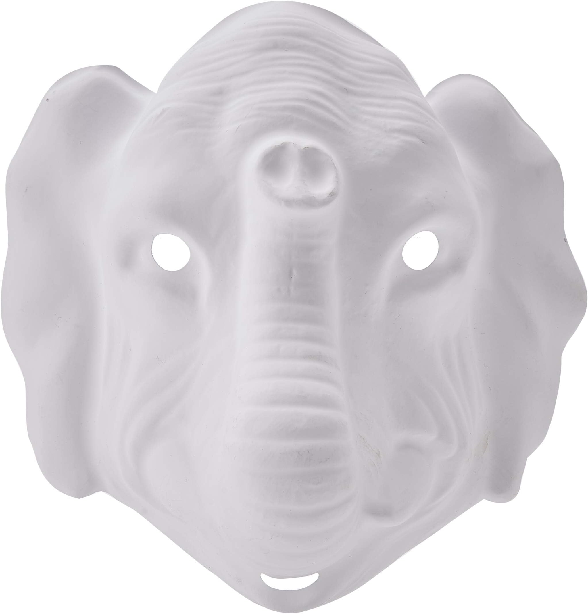 Creativity International 9005 Plastic Animal Face Masks-Panda, Tiger, Lion, Leopard, Elephant (Pack of 5), Unisex-Child, One Size