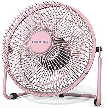 OPOLAR Desktop USB Fan, Low Noise Personal Table Mini Fan with 6 Inch Upgraded Blades Brings Enhanced Airflow, Small Metal Design USB Powered Cooling Fan, Pink