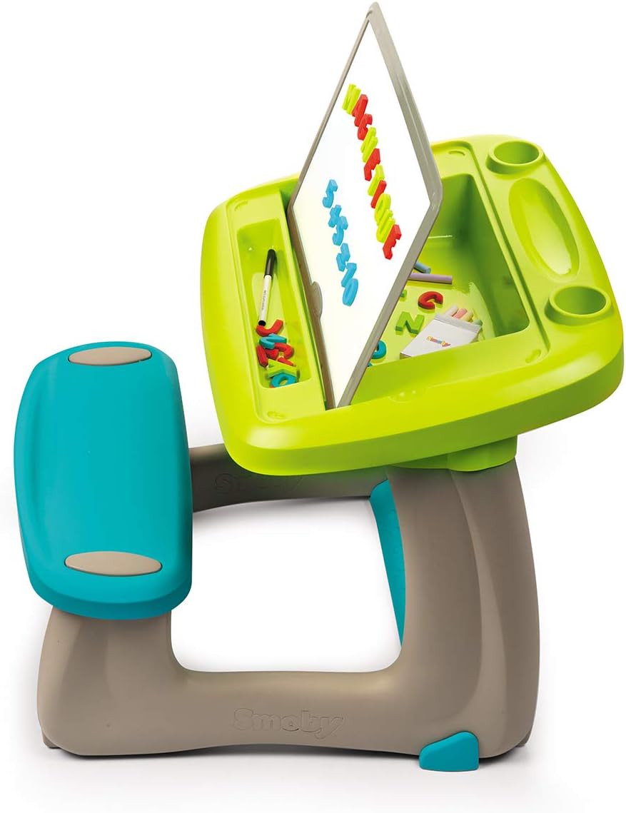Smoby Bureau Petit Ecolier Bureau Pour Enfant Double Face Blanche Magnetique Ardoise Craie 80 Accessoires Inclus Des 3 Ans 420103 Amazon Fr Jeux Et Jouets