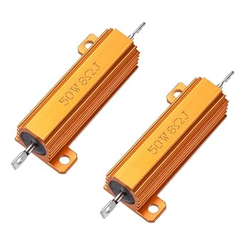 Uxcell 50w 8 Ohm 5 Aluminum Housing Resistor Screw Tap Chassis Mount Aluminum Case Wirewound Resistor Load Resistors Gold 2pcs Amazon Com Industrial Scientific