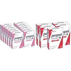 Propel Powder Packets Raspberry lemonade With Electrolytes, Vitamins and No Sugar (120 Count) & Powder Packets Watermelon with Electrolytes Vitamins and No Sugar, 50 Count