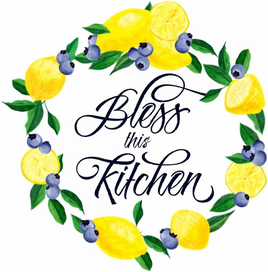 Lemon Blueberry Kitchen sign I Poster Print by Noonday Design (12 x 12)