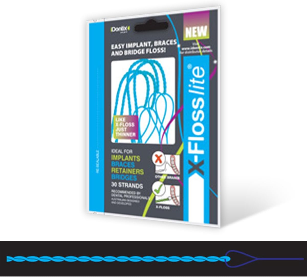Idontix XFloss Lite Thin Dental Floss 30 Strands In Pack
