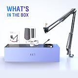 FIFINE Gaming Mic Kit Bundle USB Condenser Microphone with Arm White view 6