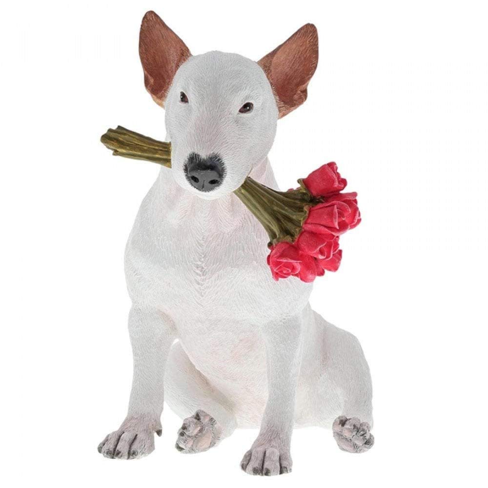 Red Roses (Jimmy the Bull) Dog Figurine