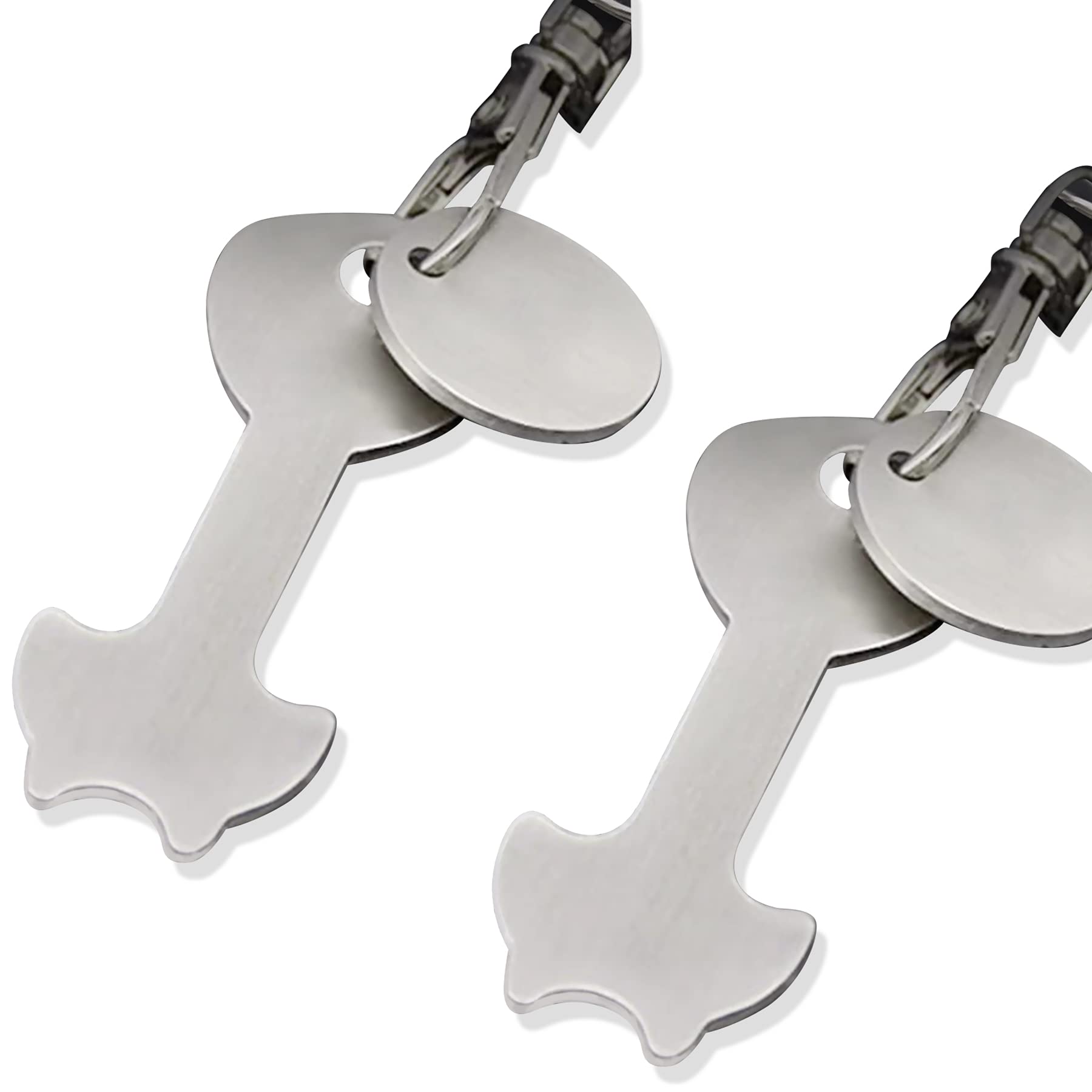 LYYDAN Shopping Trolley Releaser, Removable Shopping Trolley Token Key Fob Made of Stainless Steel, No Sticking in the Lock, Shopping Chip Keyring for Shopping Trolley Pack of 2