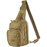 M-Tac Elite Cross Bag Slim - Tactical Crossbody Sling Backpack for Man with CCW Concealed Carry (Coyote, Slim)