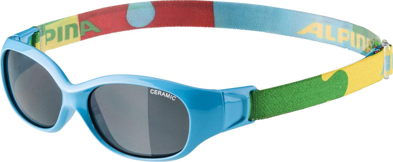 ALPINA Unisex - Children, FLEXXY KIDS sunglasses, cyan-puzzle gloss, One Size