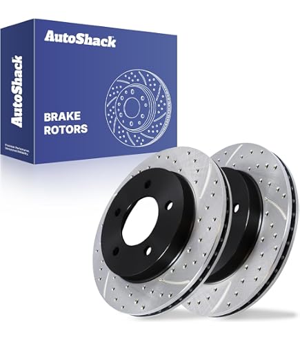 Detroit Axle Front Drilled & Slotted Brake Rotors For 1999-2002 Ford F-150 & Lincoln Blackwood