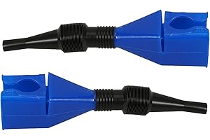 HYTROVE 2pcs Automotive Oil Funnel with Flexible Hose and Secure Clamp Plastic Transmission Fluid Funnel for