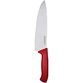 Chef Knife - MATTSTONE HILL 8 Inch Professional Cook's Knife, Cuisine Industrial Kitchen Knife, German Steel, Red Handle