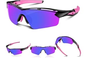 Rosemal Sports Sunglasses Polarized Cycling Sunglasses Running Driving Fishing Hiking for Men Women UV400 TAC TR90