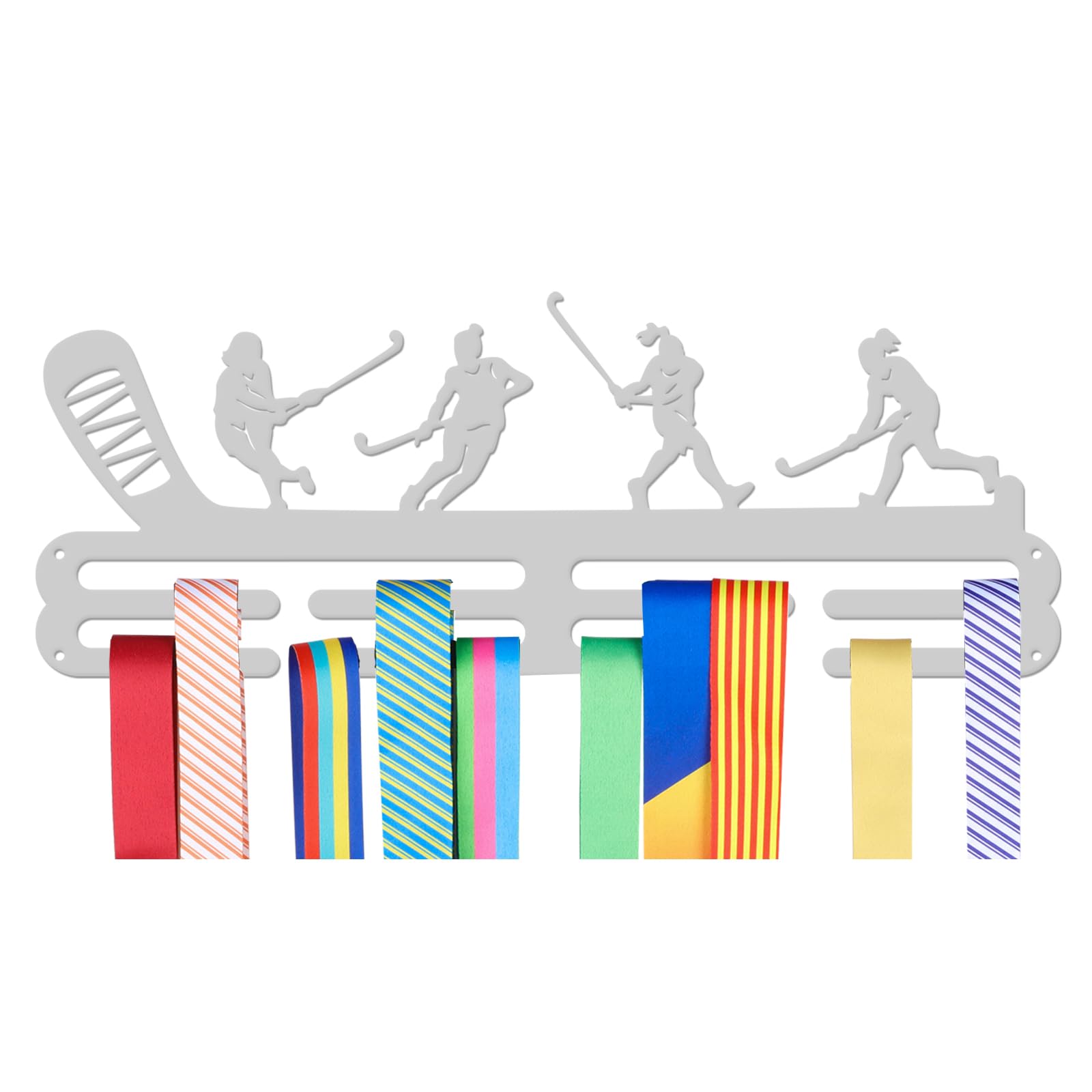 NBEADS Medals Hanger Display Holder Rack, Hockey Sports Theme Medals Display Wall Mounted Frame Sports Medal Holder Hooks for Competition Medal Wall Hanging Display, Mount Over 50 Medals