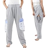 ALIALAVESTA Unisex Incontinence Care Pants,Catheter Trousers,Double Zippered Pockets Holding 2000ml Catheter Bags, Urine Bag Holder Trousers for Nephropathy Nephrostomy,Cystostomy,Eelderly(Gray,M)