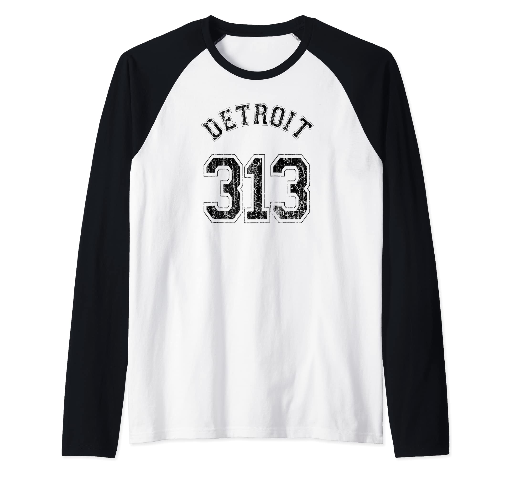 Detroit 313 Raglan Baseball Tee