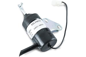 KD KISONIED 16851-60014 Fuel Shut Off Solenoid 16851-60010 16851-60011 16851-60012 052600-4531 101046 Replacement for Kubota Tractor Part, Generator Stop Solenoid 12VDC