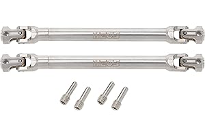 MEUS RACING 2pcs Universal Driveshaft for SCX10 SCX10 II Wraith TRX4 1/10 RC Crawler Upgrades Parts, 121-183mm