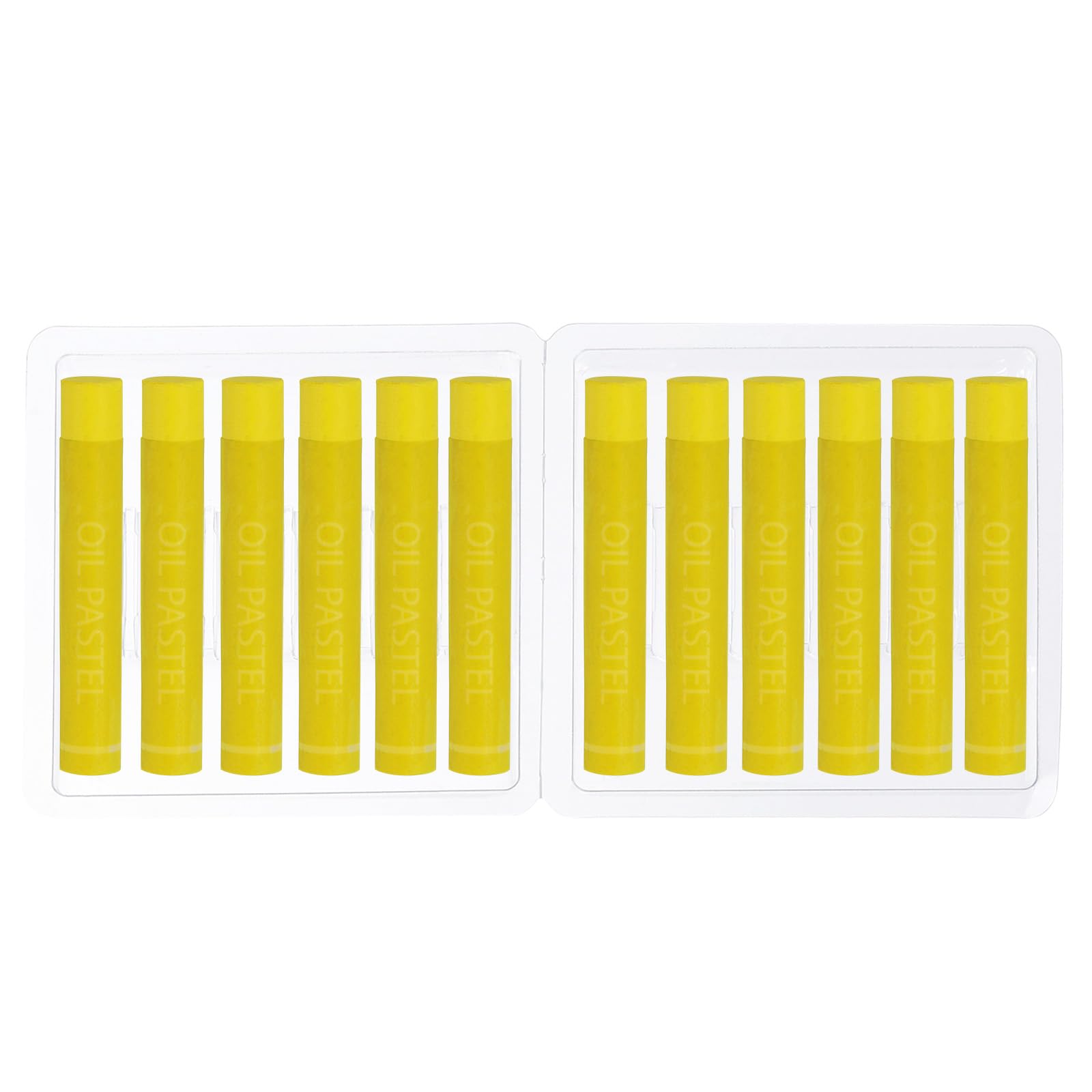 PATIKIL Lemon Yellow Oil Pastels, 12Pcs Soft Oil Crayons Creamy Pastels Stick Art Supplies for Art Painting Drawing Blending Graffiti for Artists Beginners