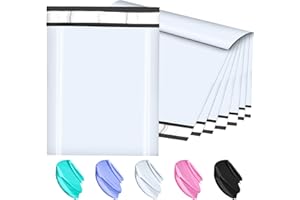 JollyTrip Poly Mailers 14.5x19, Large Poly Mailers 100 Pack, Shipping Mailers with Self Seal Adhesive, Waterproof and Tear-Proof Mailers Poly Bags for Small Business (White）