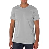 Bella Canvas Men's Taped Shoulders Crewneck T-Shirt, Silver, XXXX-Large