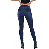 Tallemon Tall Women's Pull On Jeggings 32/34/36 Skinny Jeans Stretchy | Stretchy Denim Leggings,Denim Pants, Elastic Waist Jean Sweatpants,Tummy Control, 4 pockets, Mid Rise