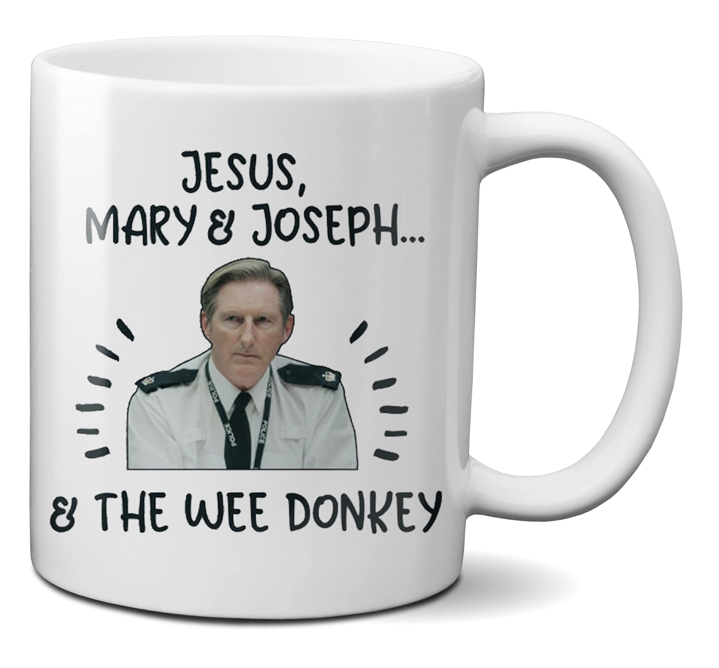 Mugtime (TM) - Jesus, Mary & Joseph and The Wee Donkey - Comical Phrase - Hastings Ceramic Mug Cup Ceramic 330ml 11oz