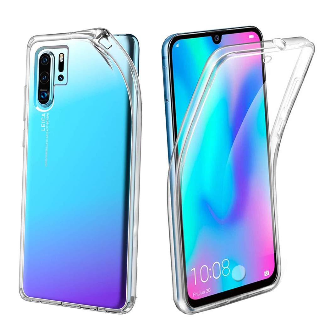 GAPlus Huawei P30 Pro VOG-L29, VOG-L09, VOG-L04 6.47" Case, Huawei P30 Pro Front and Back Case, Transparent Clear Fully Protection PC Hard Soft Cover Bumper Shockproof For Huawei P30 Pro