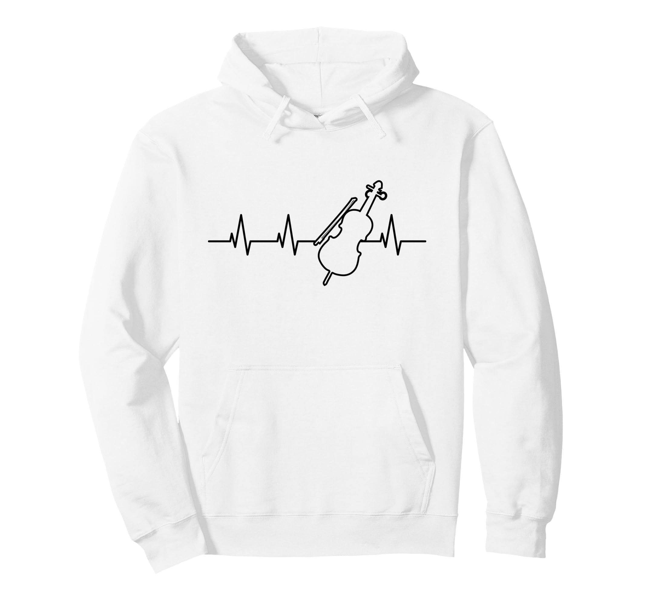Violin Heartbeat Violinist Pullover Hoodie