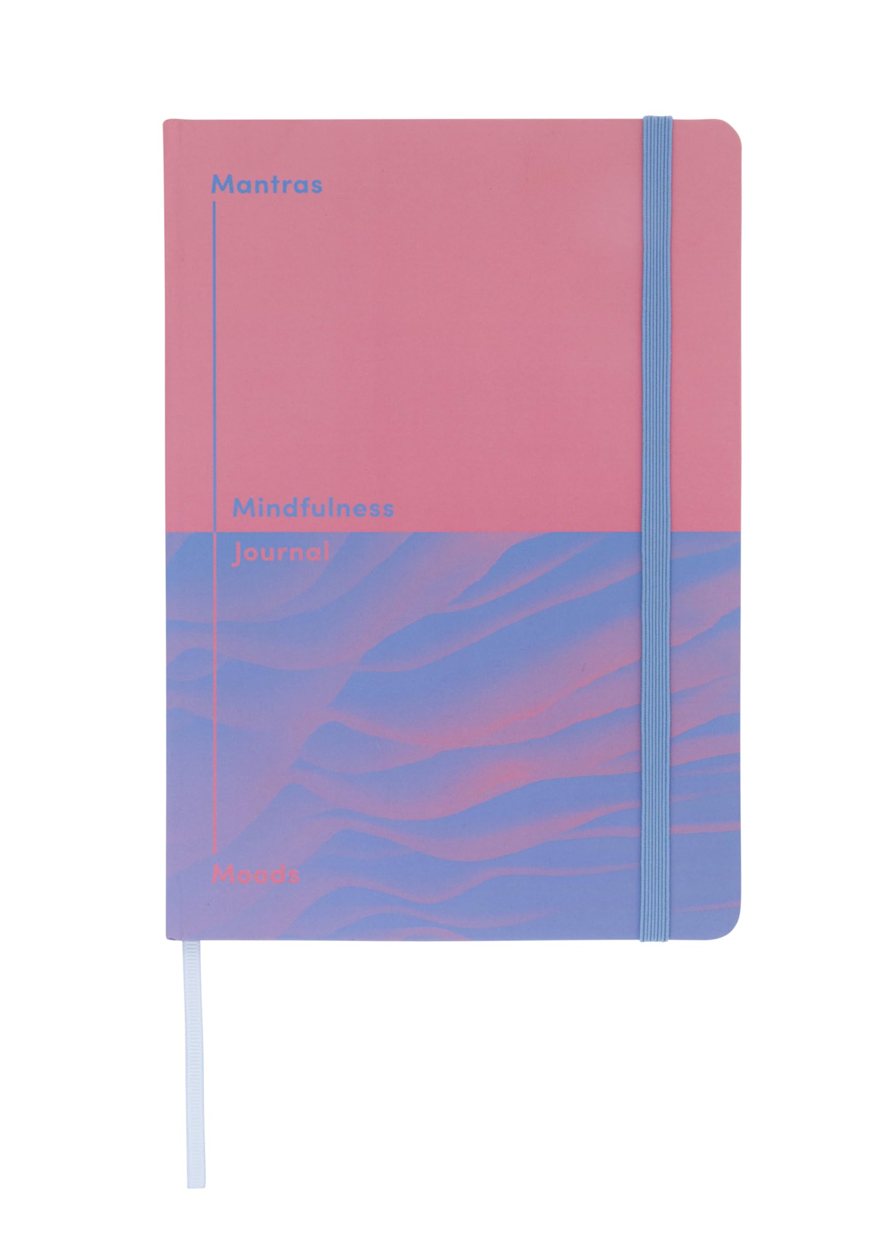 Jumble & Co Head & Heart A5 Self Care Journal - Mantras & Moods - 100% Recycled Paper - Pink/Light Blue