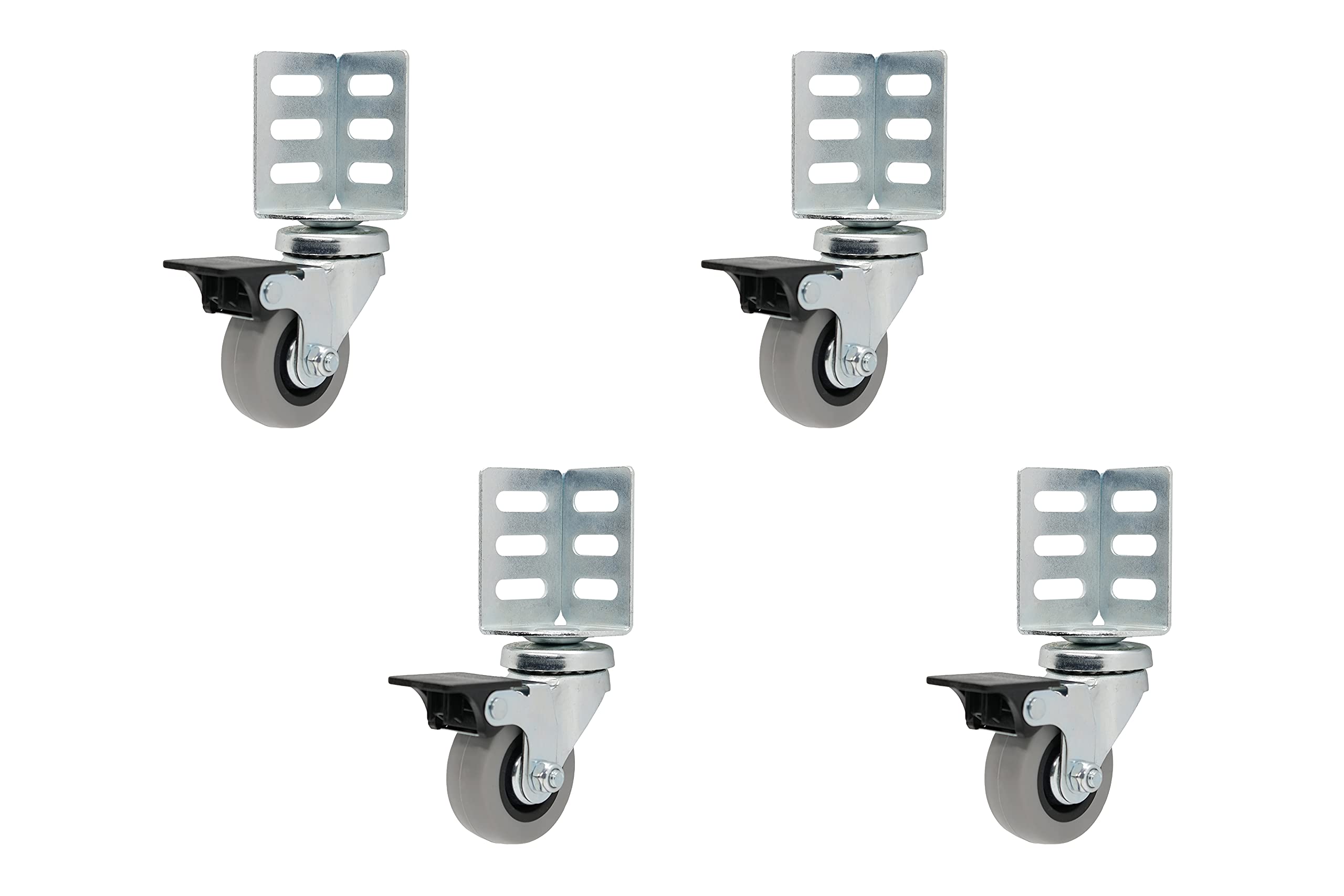 Shepherd Hardware 8126E Swivel Corner Casters SwivelCorner, Gray