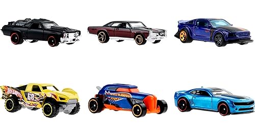 Hot Wheels Toy Cars 6-Pack, Set of Themed Die-Cast 1:64 Scale