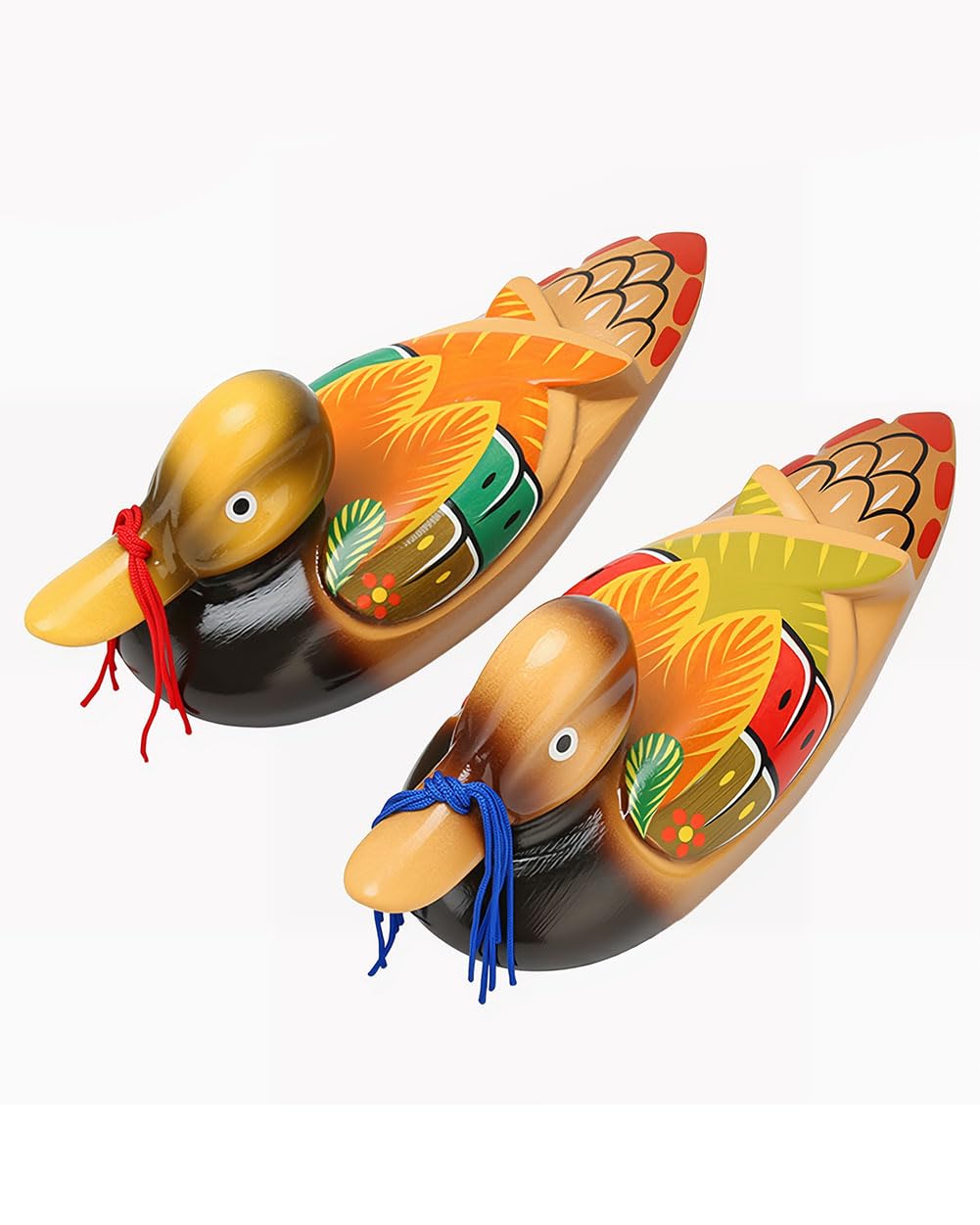 Photo 1 of ************One duck's head is broken*************
SEEK RARE 1Pair Wooden Mandarin Ducks Statue Decorative Figurine Duck Ornament Colorful Hand Painted Duck Statue Love Animal Art Sculpture for Home Collectible Wedding Yard Decor(L)