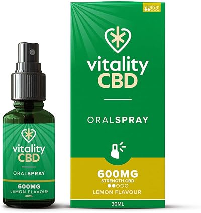 Vitality CBD Oral Spray in MCT Oil 600 mg Lemon 30 ml NO THC
