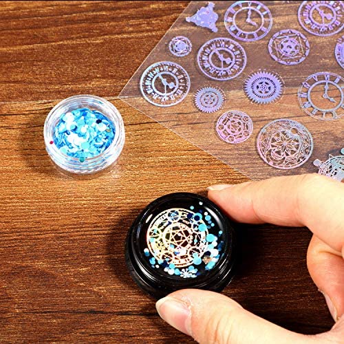 25 Sheet Resin Art Supplies Kit Resin Transparent Stickers Resin Stickers for Silicone Resin