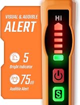 TopTes PT177 Natural Gas Detector Portable Gas Leak Sensor Orange view 4